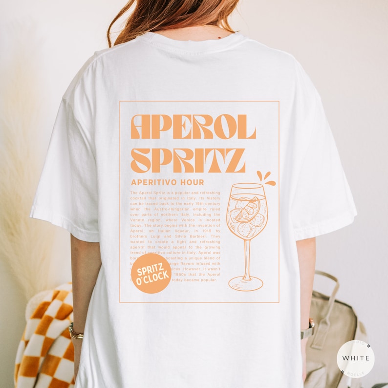 Aperol Spritz T-Shirt Damen - 'Hallöchen Aperölchen' Aufdruck | Lustiges Party Shirt | Sommer