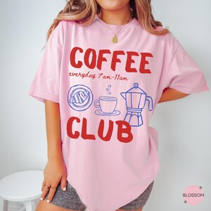Christmas Coffee Graphic T-Shirt Women's Short Sleeve Tee - Funny Holiday Movie Quote | Blue