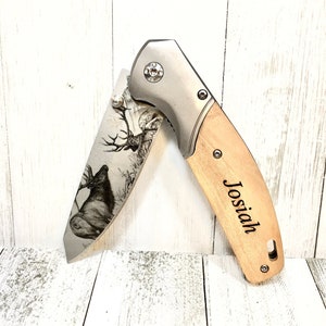 Laser-Engraved Knife Birthday Gift | Made to Order Personalized and Custom Made Gift for Dad, Son, Husband, Boyfriend, Grandpa, Men,Boys