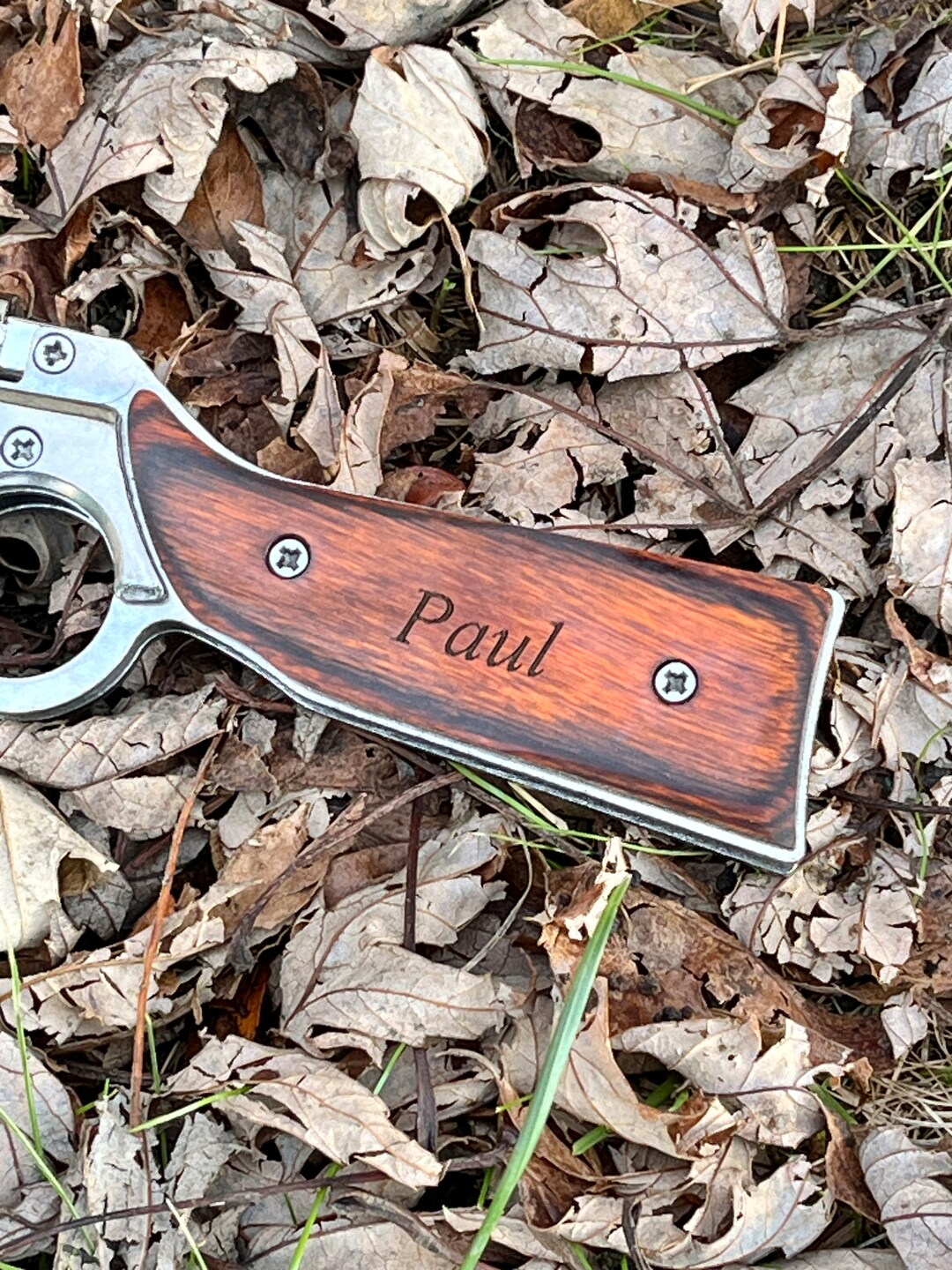 Made to Order Personalized Pocket Knife With Flashlight Gift for