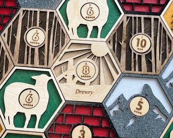 Personalized Wood Game Board: 3D Laser Cut Board for Catan