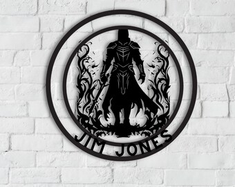Personalized Knight In Armour Metal Wall Art, Custom Knight In Armour Wall Decor Sign, Knight Gift, Knight Armour Gift