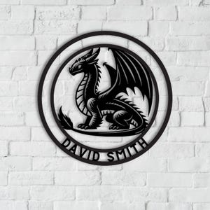Dragon Metal Wall Art, Dragon Wall Decor, Custom Dragon Metal Art, Dragon Lover Gift