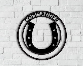Personalized Horseshoe Metal Wall Sign, Custom Horseshoe Wall Decor,Horseshoe Wall Art Signs, Farmhouse Decor, Horseshoe Sign
