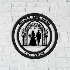 Personalized Wedding Metal Sign | Custom Last Name Wall Art | Rustic Wedding Decor | Outdoor & Indoor Metal Sign Gift