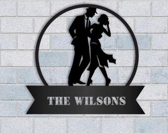 Personalized Dancing Tango Couple Metal Wall Art, Tango Metal Wall Decor,  Dance Studio Decor, Gift For Dancers