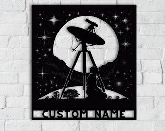 Astronomy Metal Wall Art, Personalised Astronomy Wall Decor, Astronomy Gift For Him Or Her, Astronomy Lover Gift