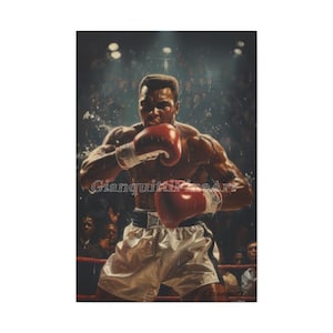 Muhammad Ali Painting, Wall Art, Boxing Art Decor, Sports Poster, Fighting Art, Ali Art, Famous Painting, Muhammad Ali, Canvas Art