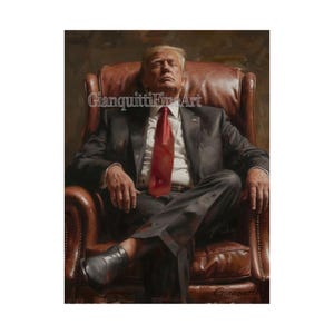 Donald Trump Portrait Poster, Trump Print, MAGA Gifts, Wall Art Decor, Home Office Decor, Gift for Politics, Trump Poster, American Print