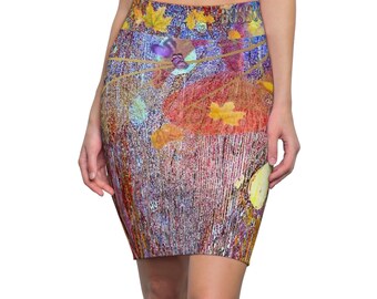 Flowered Women's Pencil Skirt (AOP)