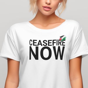 Camisa cessar-fogo agora, camiseta de apoio a Gaza, Apoie a Palestina, pare a matança, Palestina