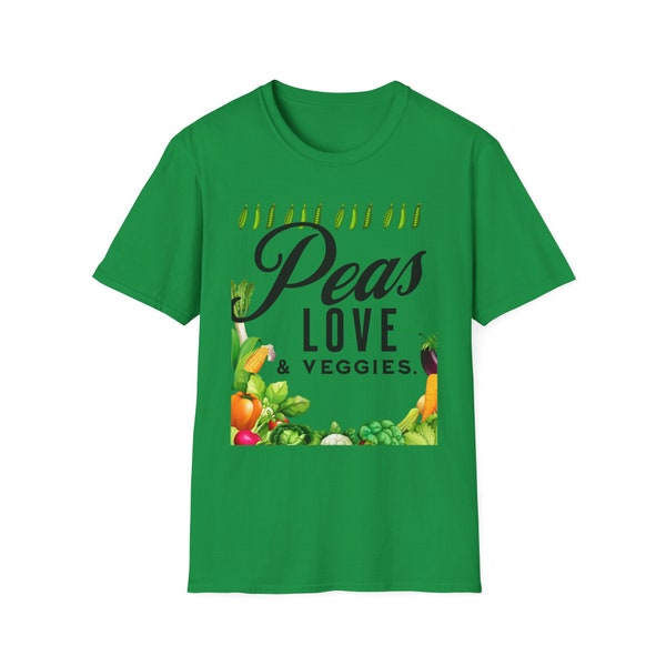 Gift for vegan funny vegetarian t shirt love peas and love veggies for vegan friend gift for vegetarian family member