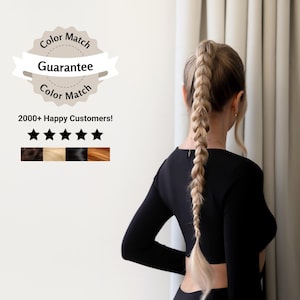 Extensión de cola de caballo, extensión de cabello, trenza de cola de caballo, cola de caballo falsa, trenza de cabello falso, cola de caballo con extensión de cabello humano, peluca de cola de caballo de cabello real