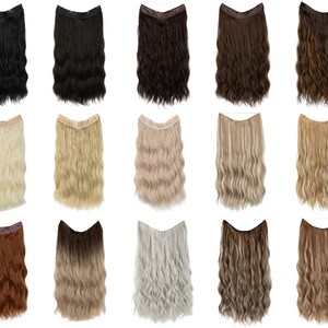 Hair Extensions Clip In, Halo Hair Extensions, Clip in Extensions, Clip In Hair Pieces, Fake Hair Extensions, Like Real Human Hair Extension