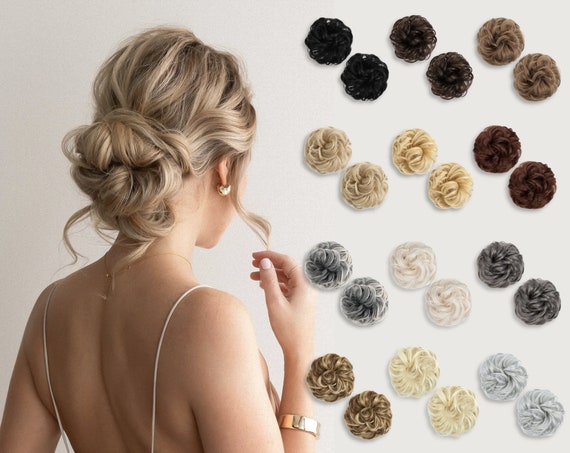 Messy Hair Bun Extension Messy Bun Hair Piece Hair Updo Hair Bun Maker Fake Hair Bun Real Human Hair Bun Scrunchie Hair Accessories Etsy Canada