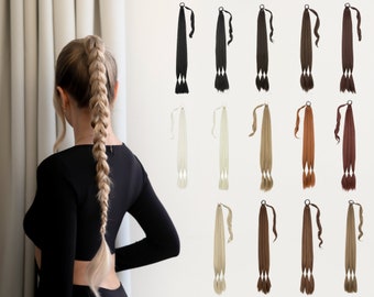 Ponytail Braid Hair Extensions, Ponytail Wig, Like Real Human Hair Extension, Ponytail Clip in Hair Extensions, Fake Hair Braid Extension