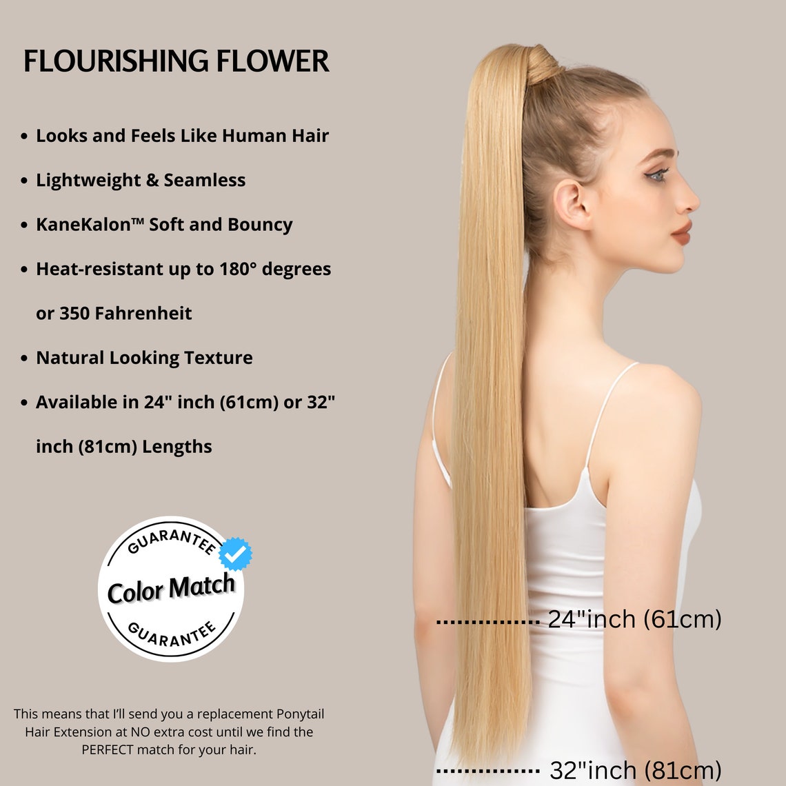Ponytail Extension Hair Extension, Fake Ponytail, Fake Hair, Blonde ...