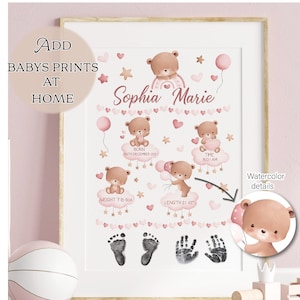 geboorte statistieken. babyvoetafdruk. handafdruk cadeau. baby aankondiging. geboorte afdrukken. Aangepaste geboortemaand. Aangepaste geboortehoroscoop. Aangepaste digitale download