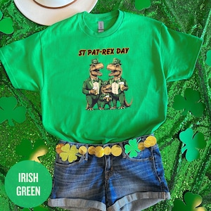 Dinosaur trex | St Patrick Day Shirt | Dino Shirt | St Patrick T Rex | Trex Shirt | St Patrick Day Dinosaur | Dinosaur shirt for Kids, Tee