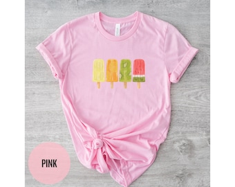 Cute Popsicle Shirt, Gift for Summer Party, Vacation T-Shirt, Fruit Themed Ice cream Tee, Summer Vibes Tshirt, Cool Refreshing for Hot Day