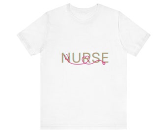 Unisex Jersey T-shirt met korte mouwen, verpleegstershirt
