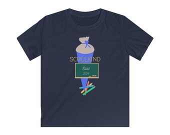 Kids Softstyle Tee T-shirt inschrijving school shirt kind naam personaliseerbaar
