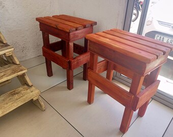 Beautiful hard wood garden stools