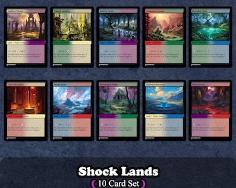 MTG Proxy Shock Lands - Commander, EDH, Magic the Gathering, MTG Proxies