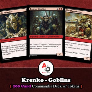 Krenko Goblins Commander Deck mtg proxy - Lathril, Commander, EDH, cEDH, Magic the Gathering, MTG Proxies
