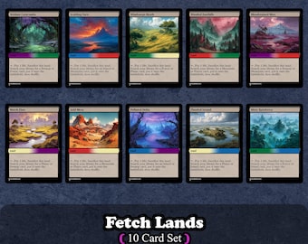 MTG Proxy Fetch Lands - Commander, EDH, Magic the Gathering, MTG Proxies