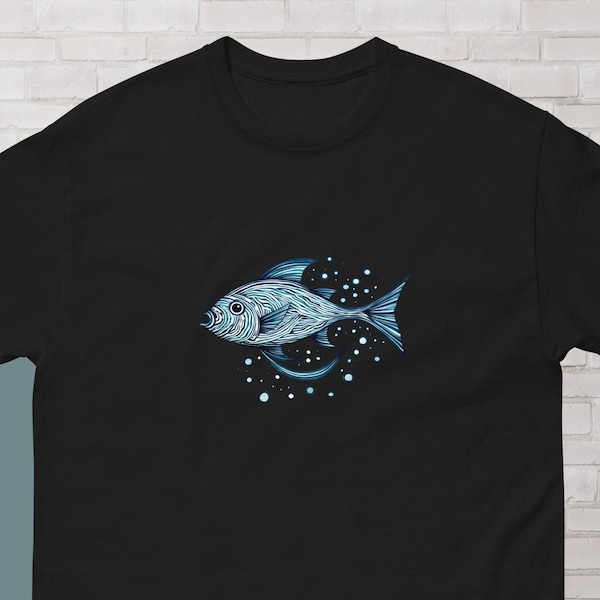 Exclusive fish design T-shirt for fishing, on the boat, for the beach or on vacation