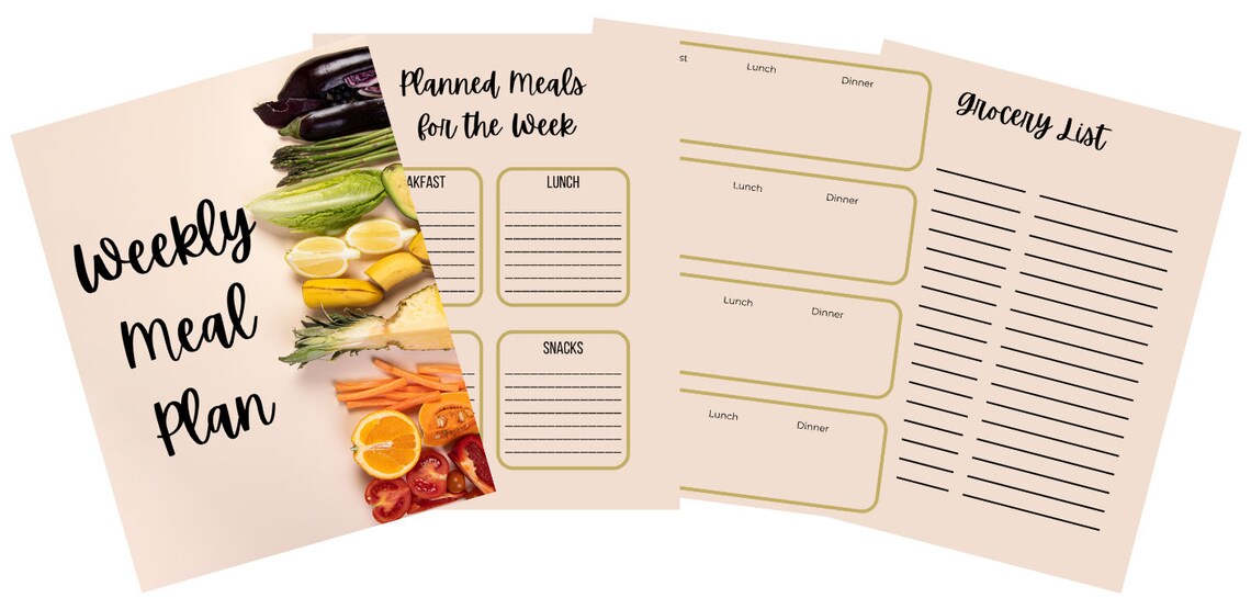 Meal Planner + Recipe Cards - Etsy