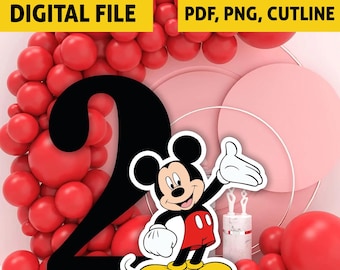 Mickey Mouse Cutout: Party Decoration Stand Up Prop (Digital Download)