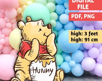 Winnie the Pooh Cutout: Classic Party Decoration (Digital Download)