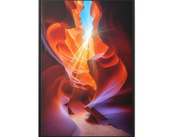 Beautiful Light Shining into Canyon Wall Art Design | Canvas Print Décor for Home & Office Decoration | Canvas Ready To Hang