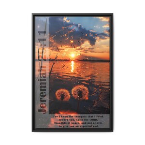 Jeremiah 29:11 Bible Scripture Motivational l Framed Canvas Wall Design | Canvas Print Home Office Decoration | Canvas Ready To Hang