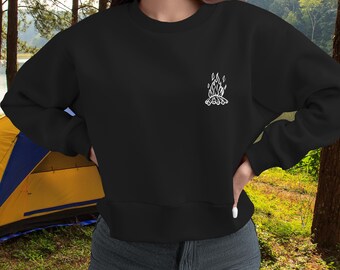 Skeletons Camping Sweatshirt | Cozy Campfire Night Crewneck | Spooky Outdoor Adventure | Guitar Playing Skeleton Shirt | Unisex Fall |Autumn