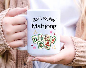 Mahjong gifts, Mahjong mugs, Funny Mahjong Player Coffee cup, Mahjong lover gifts, Mahjong party coffee mug, Mahj Mama Grandma mug
