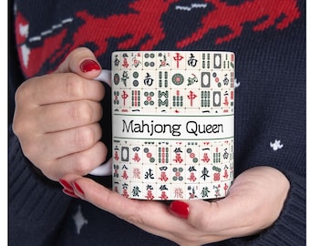 Mahjong Lover Gifts, Personalized Mahjong mugs, Mahj Grandma Coffee cup, Mahjong tile mugs, Funny Mahjong Gift for Mom, Mahjong player gifts