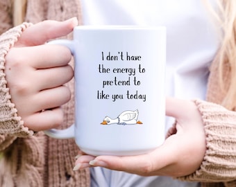 Funny work mugs, Unhinged mugs, Office Humor Coffee Cup, Funny coworker gift, Sarcastic Office cup, Funny Gift for Boss, funny goose mug