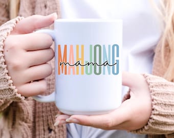 Personalized Mahjong mugs, Mahjong Gifts, Mahjong Mama Coffee cup, Custom Mahjong Lover gifts, Funny Mahj player mug, Mahjong party gifts