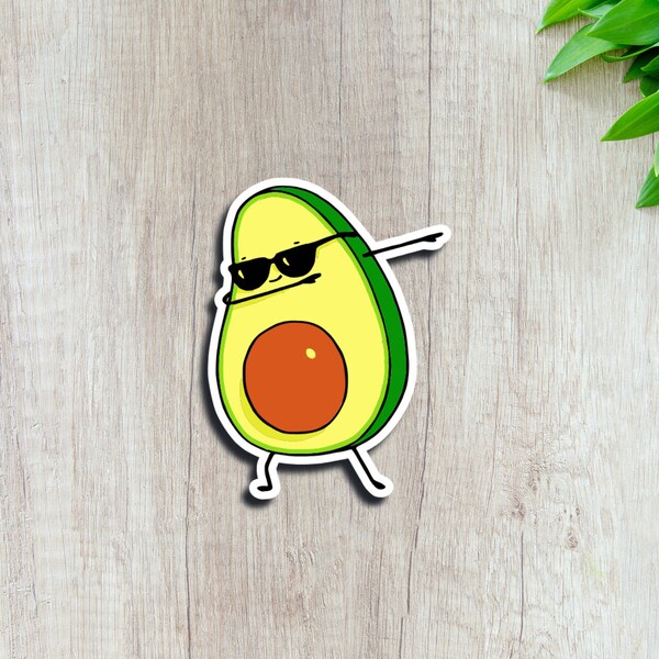 Cute avocado, Limited time, Water Bottle, Stanley, Hydro Flask, Phone, Desk, Hard Hat, Computer, Car, Gift, Funny Sticker, Funny Meme Decal