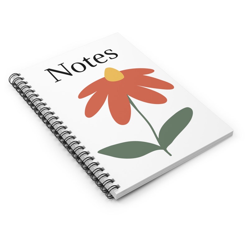 Spiral Notebook Floral Ruled Line - Etsy