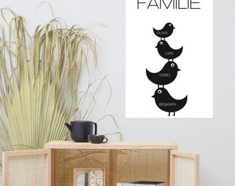 Familie - personalisiertes Poster - Geschenk - dySifyStudios