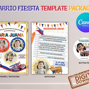 Invitation Birthday Filipino Theme Party Philippines Invite Template Pinoy Fiesta Set Editable Template Filipino