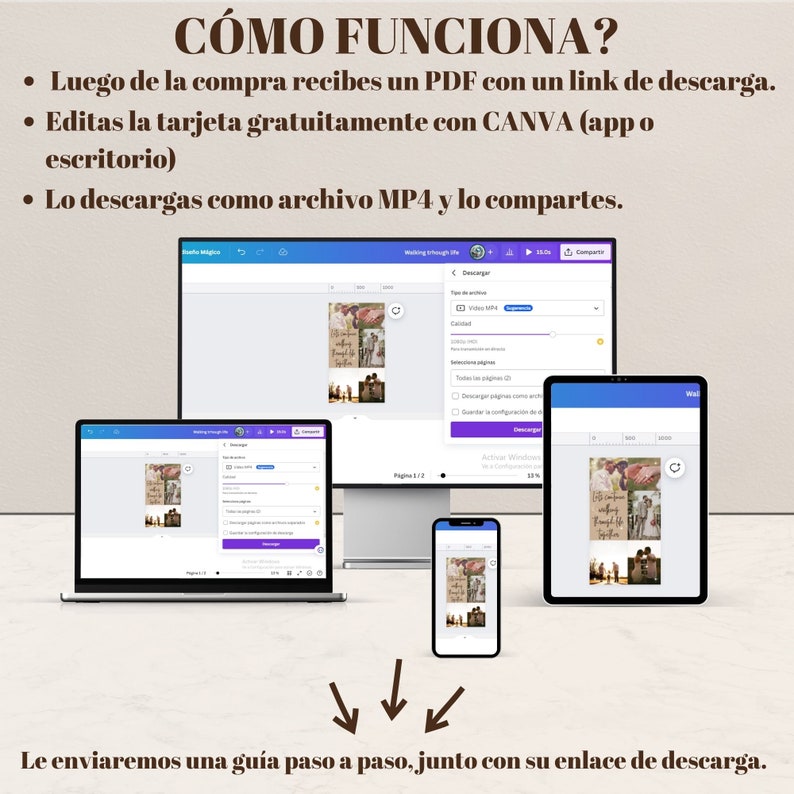 Tarjeta digital animada San Valentín. Tu Mensaje, Tu Estilo: Tarjeta de Amor Personalizable en Canva Version En español imagen 3