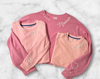 Personalized and Hand Embroidered Name Crewneck for children