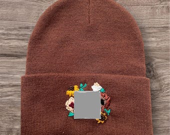 Hand Embroidered  Beanie