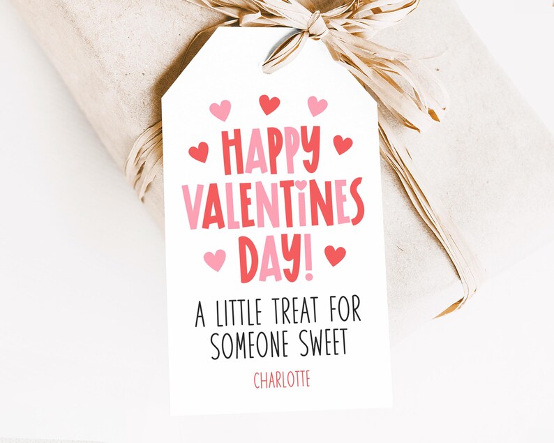 Editable Valentine's Day Gift Tags, Valentine Classroom Favor Tag ...