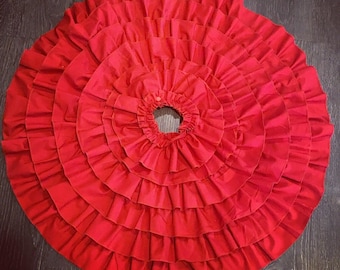 Ruffled tree skirt - rose gold pink velvet - choose size